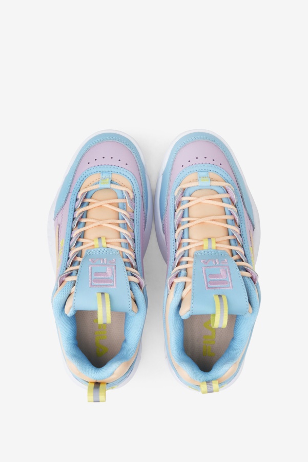 Blue/White/Orchid Fila Big Kids' Disruptor 2 Premium