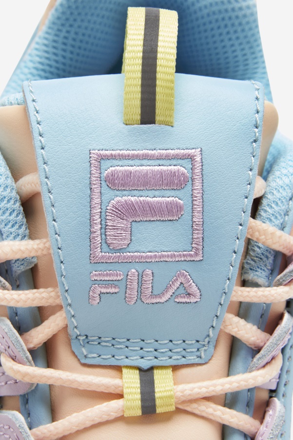 Blue/White/Orchid Fila Big Kids' Disruptor 2 Premium
