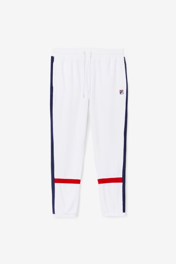 Fila White/Navy/Red Ravid Velour Pant