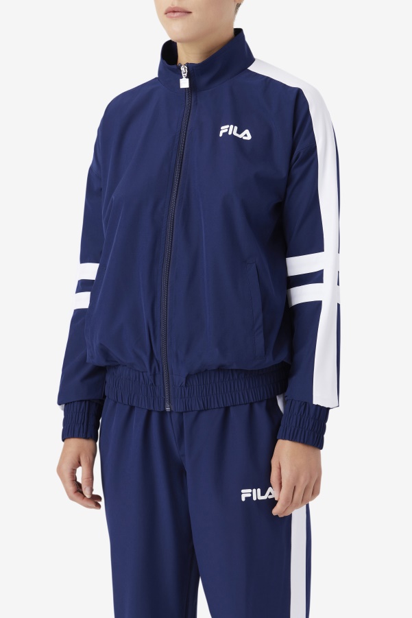 Navy/White Jovia Track Jacket Fila