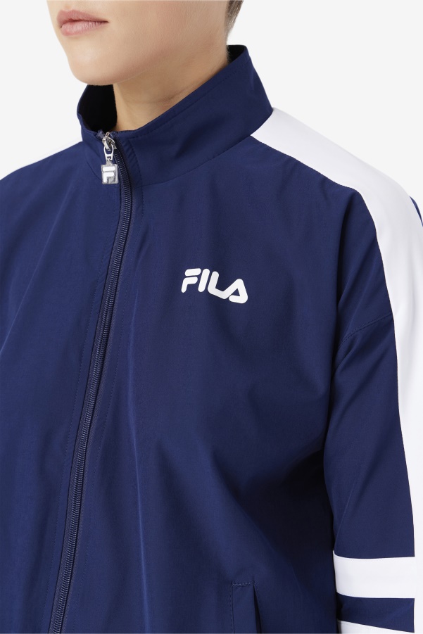 Navy/White Jovia Track Jacket Fila