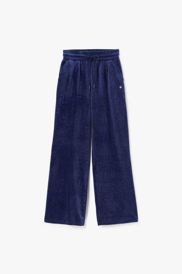Devika Velour Track Pant Fila Navy