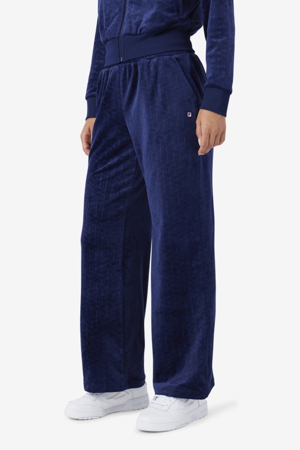 Devika Velour Track Pant Fila Navy