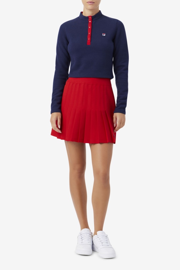 Navy Fila Josie Half Zip Top