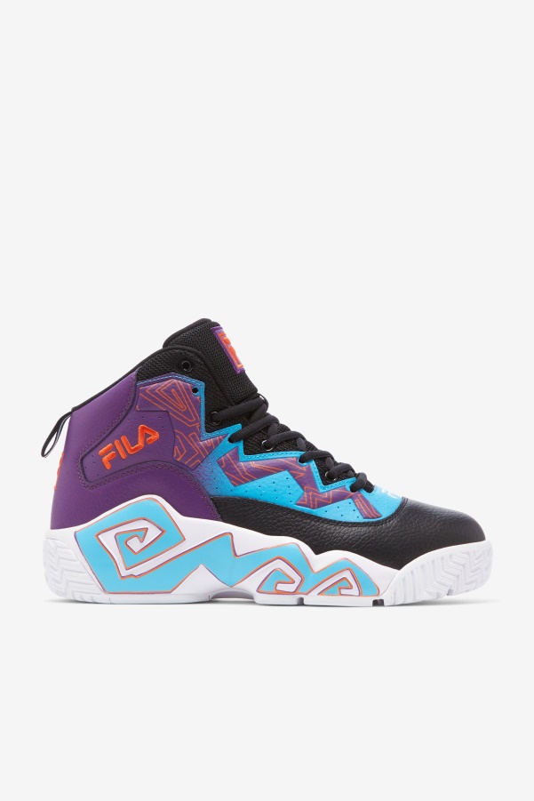 Black/White/Purple Men's MB Fila