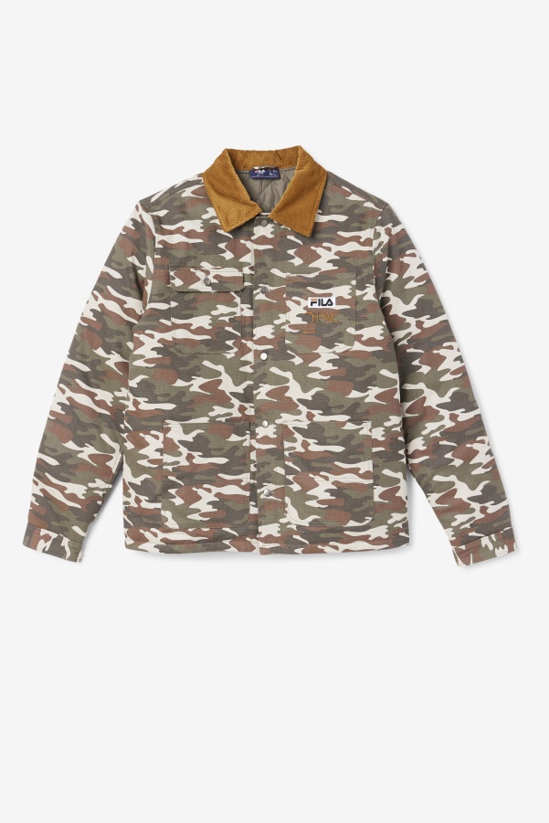 2Pac Jacket Fila Camo Print/Bronze Brown