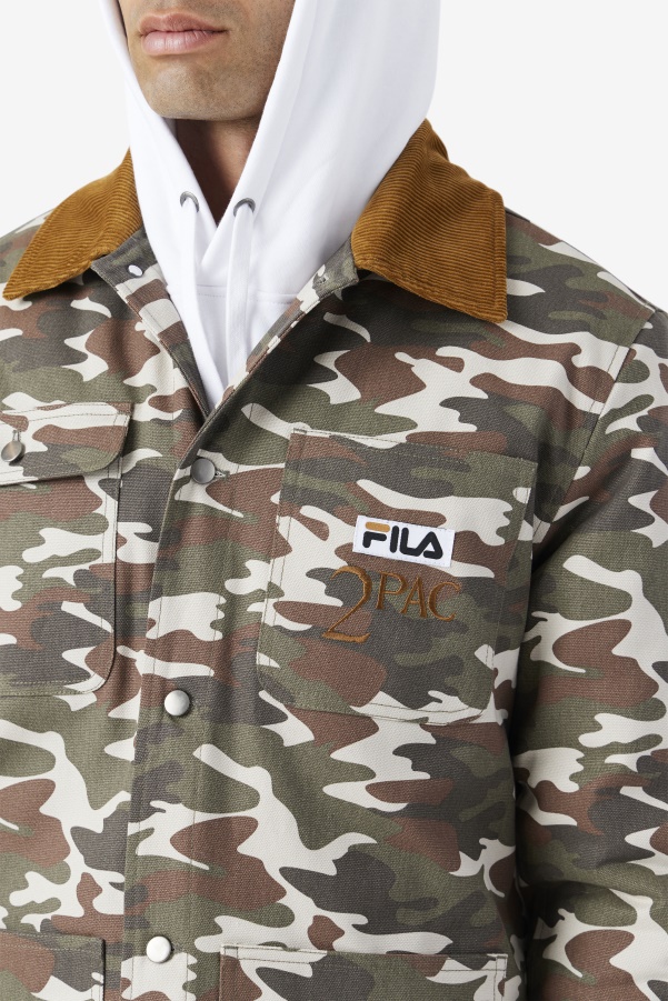 2Pac Jacket Fila Camo Print/Bronze Brown