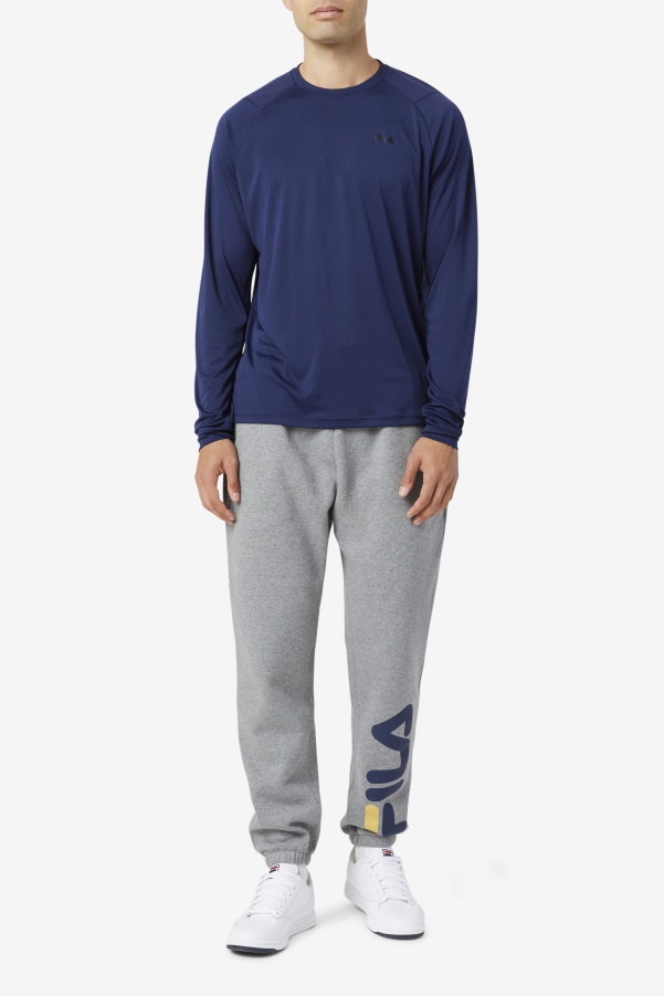 Peacoat/Black Jazam Long Sleeve Crew Fila