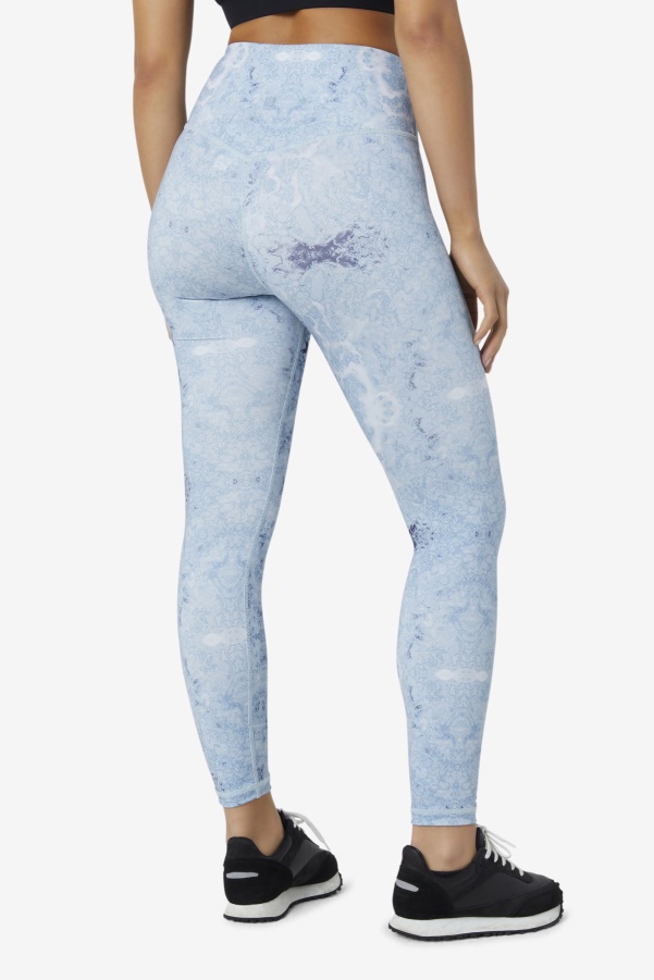 Blue Fog Print Forza Sleek 7/8 Leggings Fila
