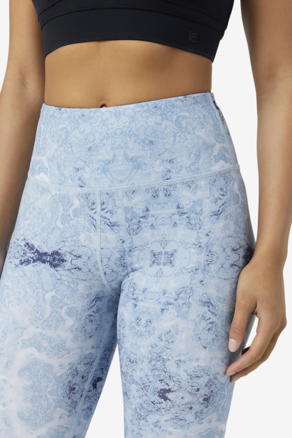 Blue Fog Print Forza Sleek 7/8 Leggings Fila