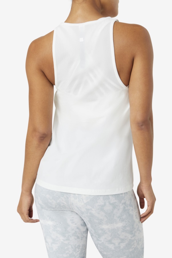 Fila White/White Heather/Black Fi-Lux Loose Tank Top