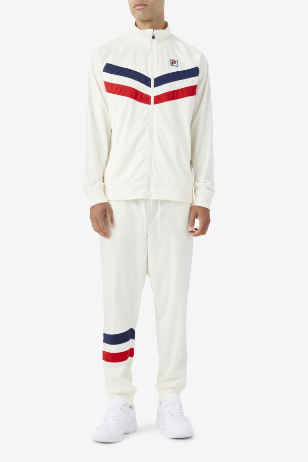 Egret/Red/Navy Fila Jaya Track Pant