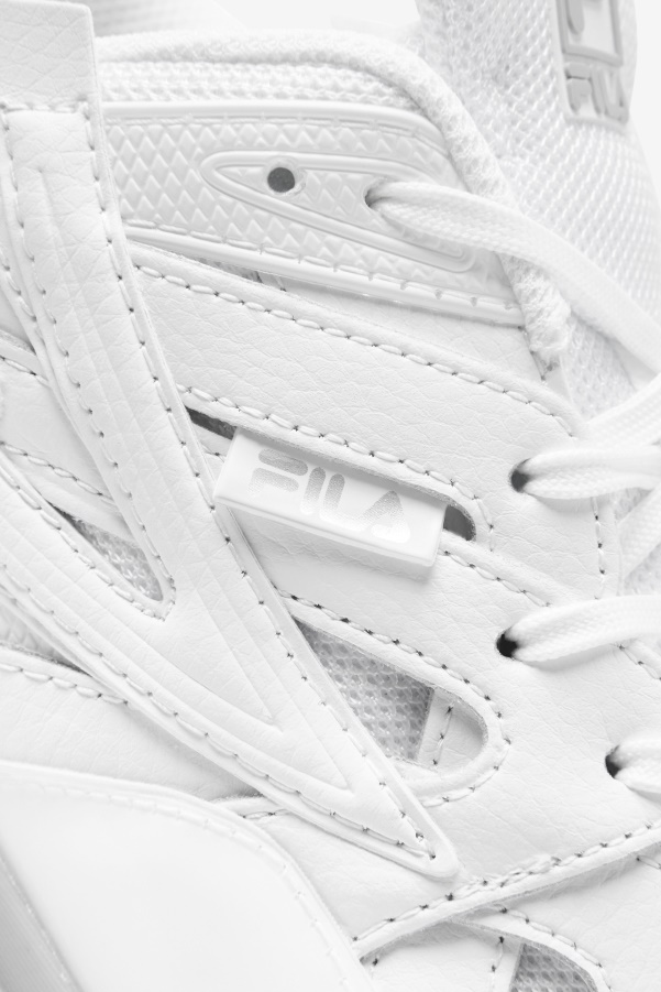 White/Glacier Gray Men's Sandenal Patched Fila