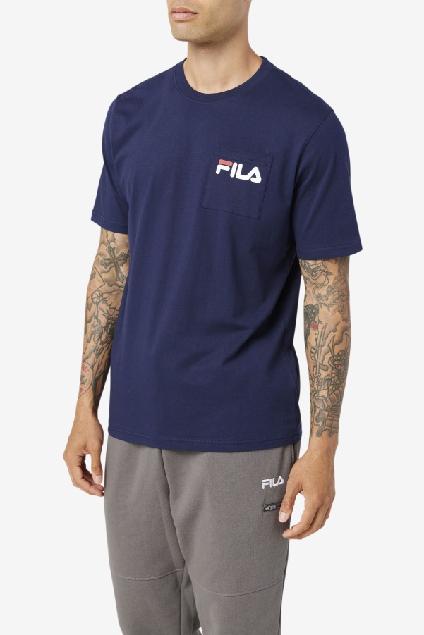 Peacoat Fila Curtis Pocket Tee