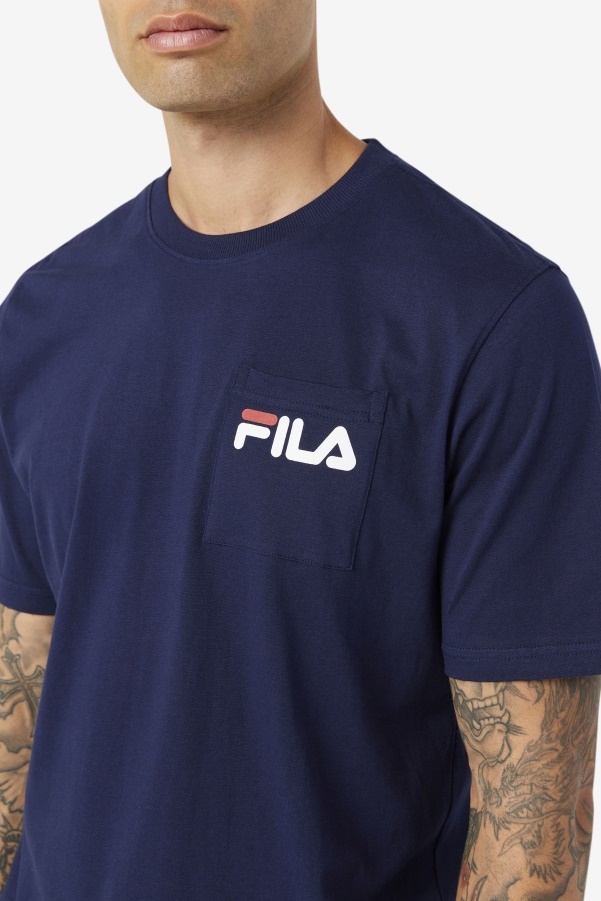 Peacoat Fila Curtis Pocket Tee