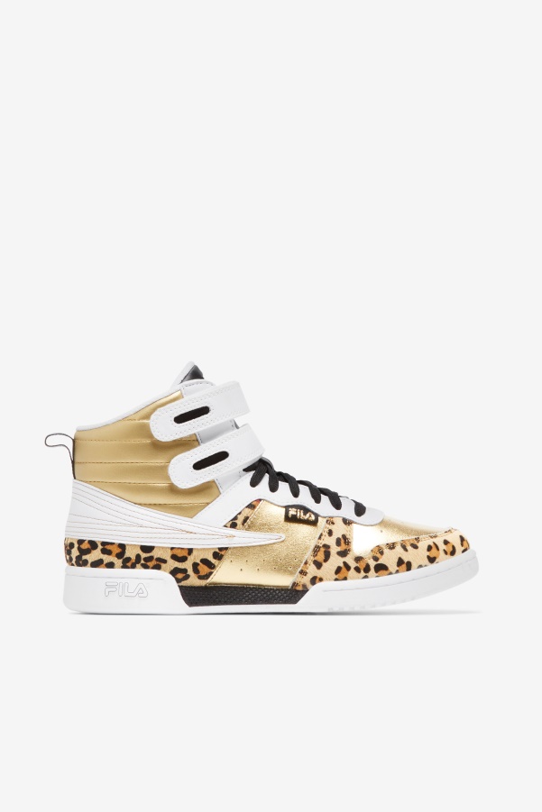 Fila Metallic Gold/White/Black Women's F-14 Metallic