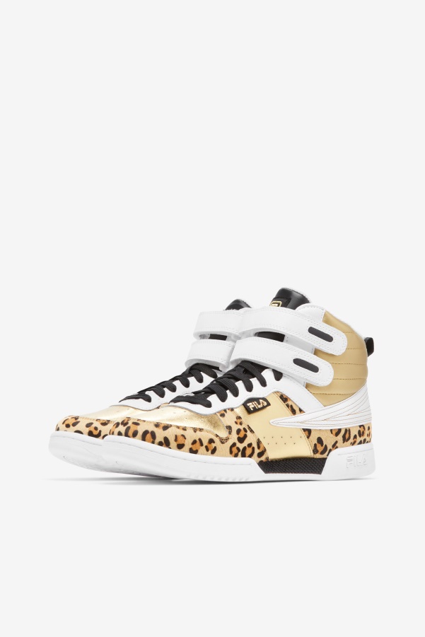 Fila Metallic Gold/White/Black Women's F-14 Metallic