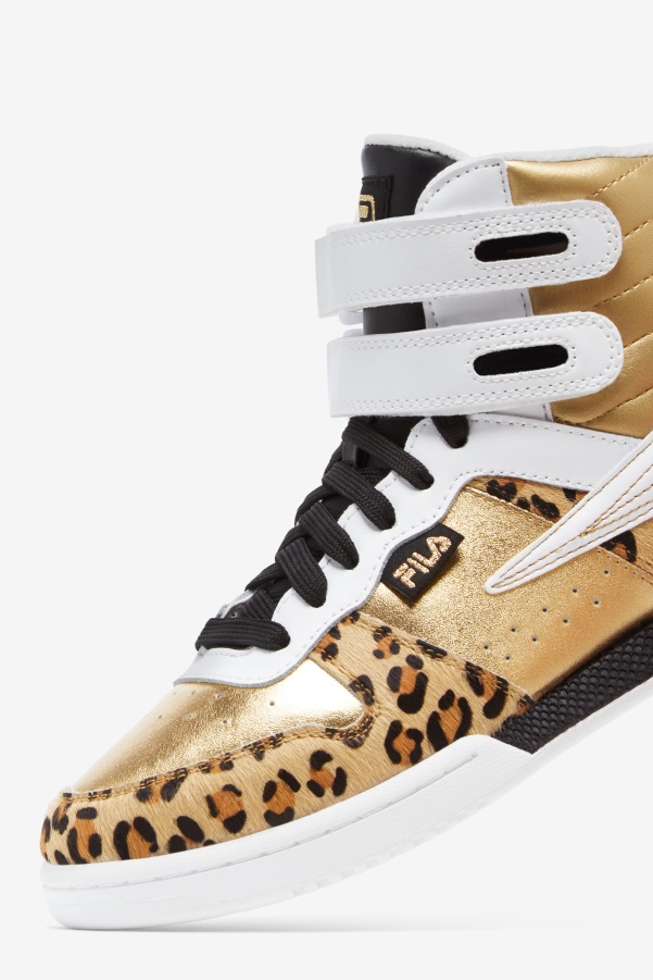 Fila Metallic Gold/White/Black Women's F-14 Metallic