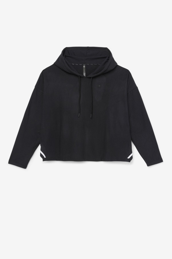 Fi-Lux Cropped Black Hoodie Fila