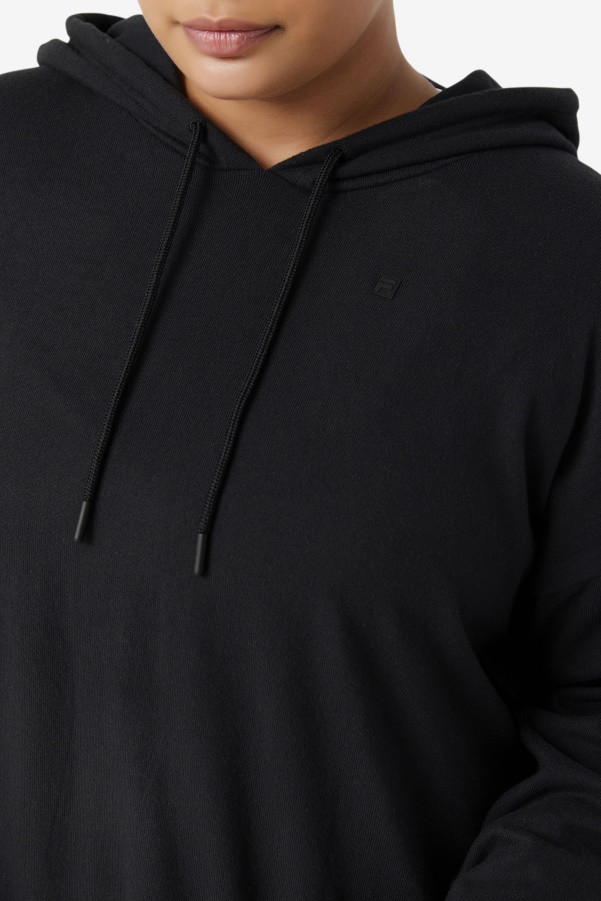 Fi-Lux Cropped Black Hoodie Fila