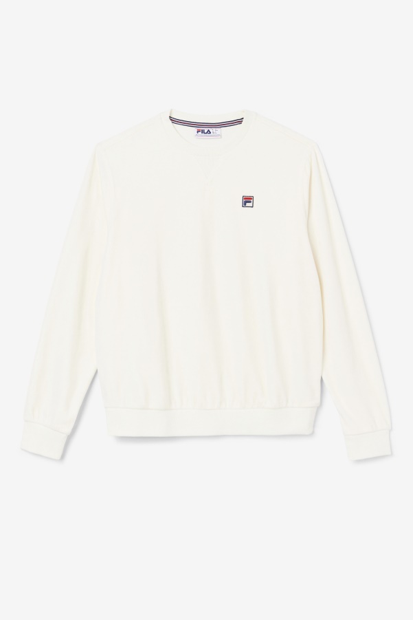 Earl Velour Crew Egret Fila