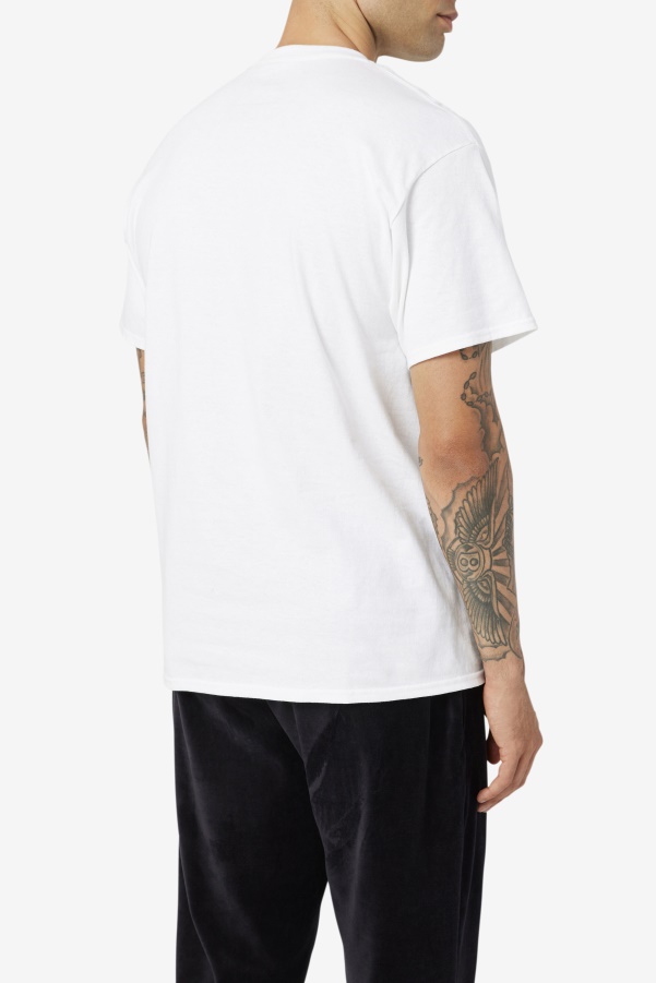 White/Black/Red Fila Original Fitness Tee