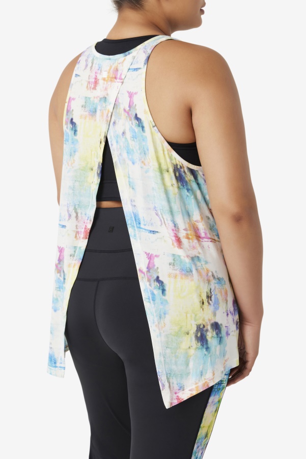 Fila Tie Dye Fi-Lux Open Back Tank Top