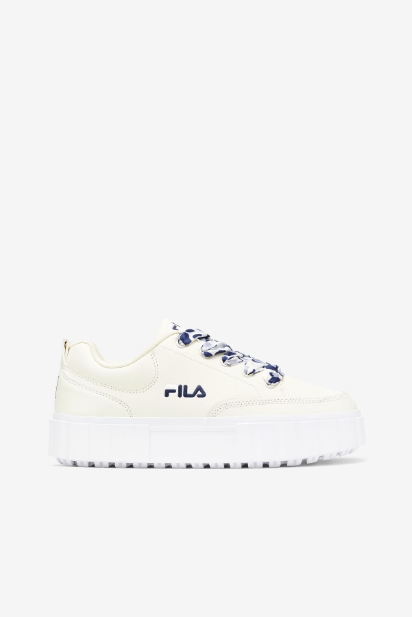 Fila Women's Sandblast Low Satin Lace White/Navy/White
