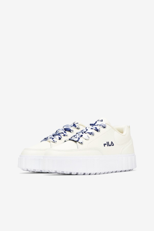 Fila Women's Sandblast Low Satin Lace White/Navy/White