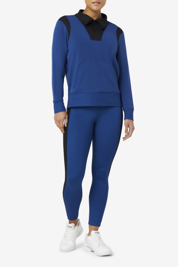 Navy Peony Fila Fi-Lux Half Zip