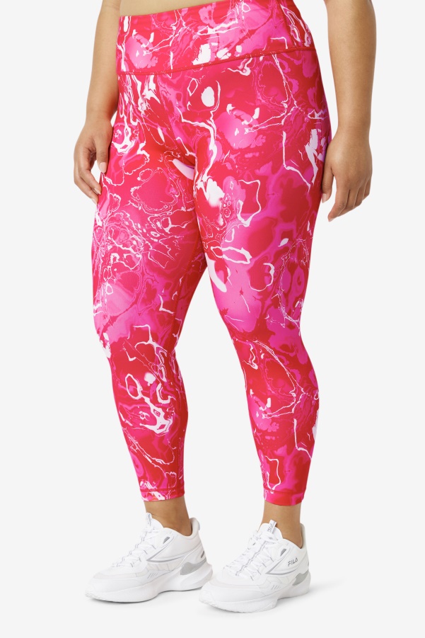 Pink Marble Fila Forza Sleek 7/8 Leggings