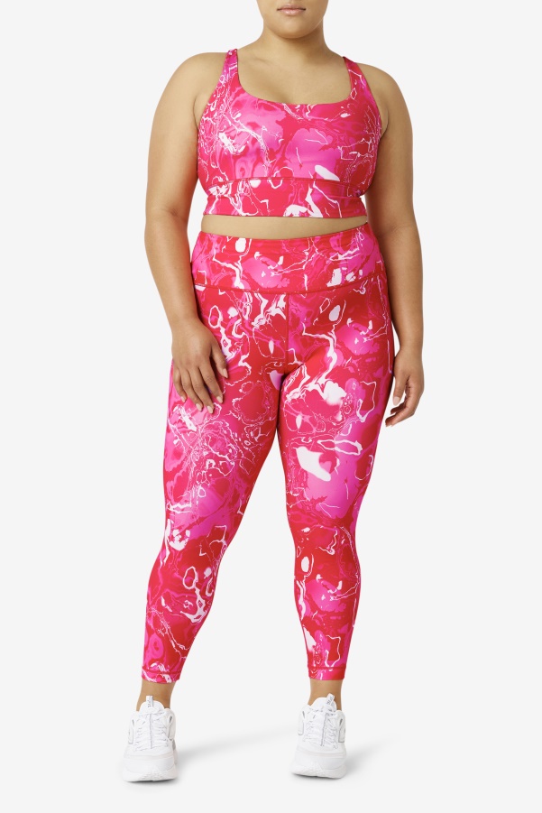 Pink Marble Fila Forza Sleek 7/8 Leggings