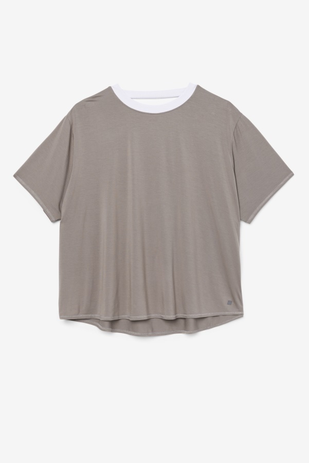 Fi-Lux Short Sleeve Top Fila Gargoyle/Lavender Blue