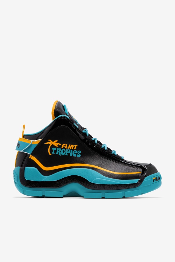 Men's Grant Hill 2 x Semi-Pro Fila Black/Teal/Zinnia