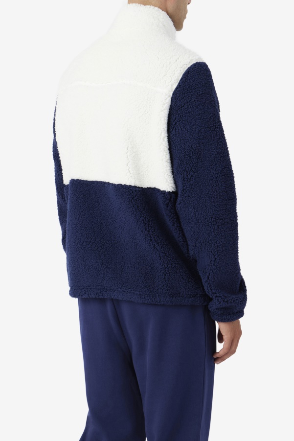 Egret/Navy/Deep Lake Fila Ravi Sherpa Jacket