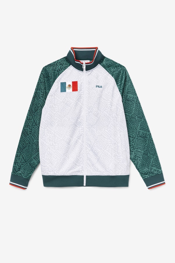 June Bug/White/Fiery Red Fila Mexico Track Jacket