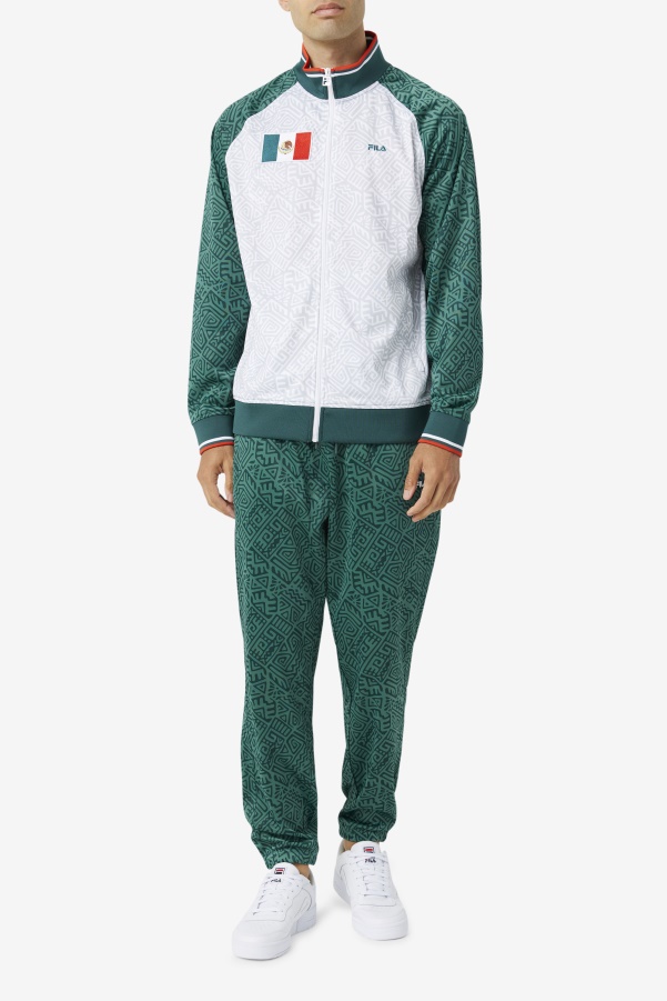 June Bug/White/Fiery Red Fila Mexico Track Jacket