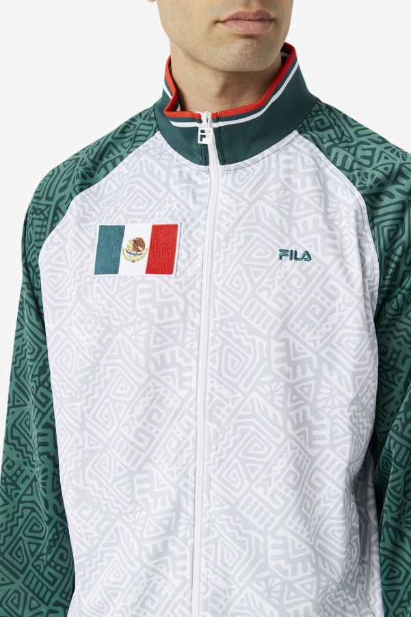 June Bug/White/Fiery Red Fila Mexico Track Jacket