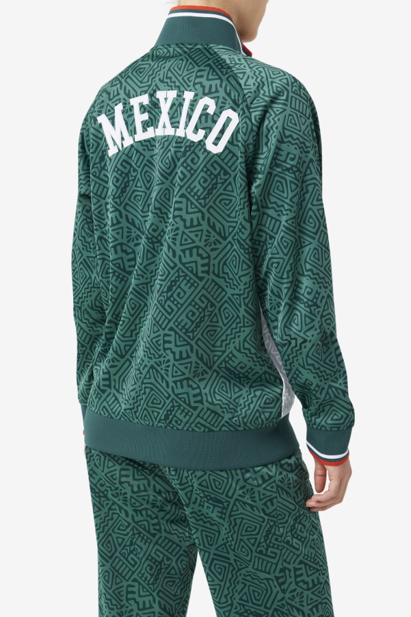 June Bug/White/Fiery Red Fila Mexico Track Jacket