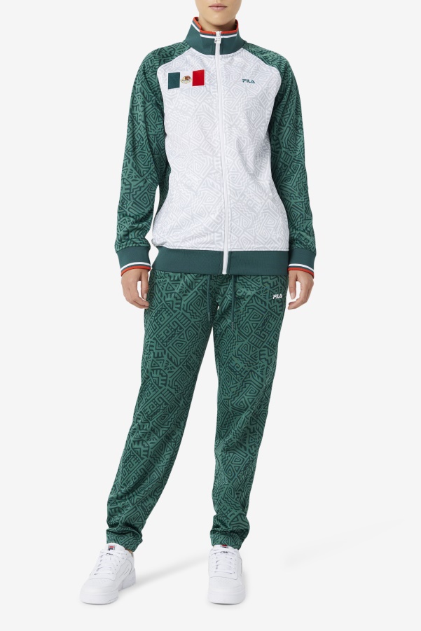 June Bug/White/Fiery Red Fila Mexico Track Jacket