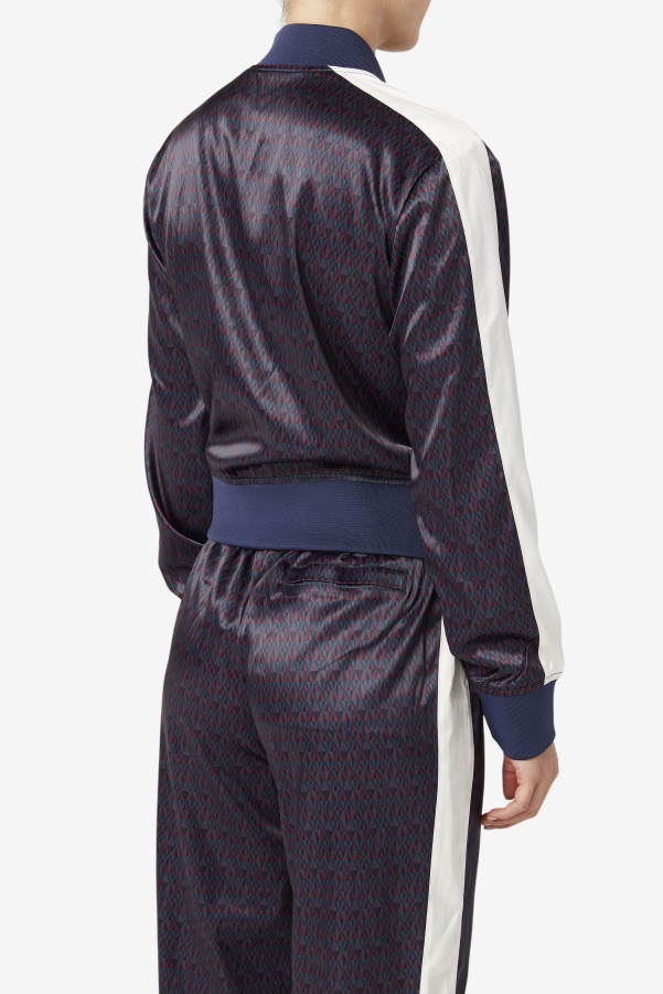 Fila Farah Satin Track Jacket Peacoat/Tofu