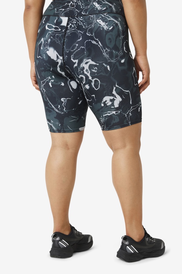 Black Marble Fila Forza 8" Bike Short