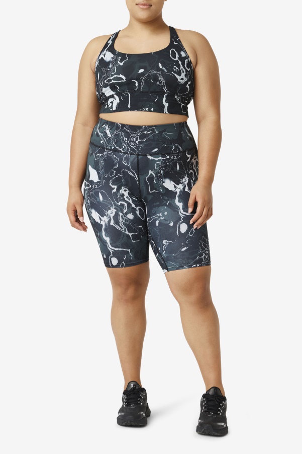 Black Marble Fila Forza 8" Bike Short