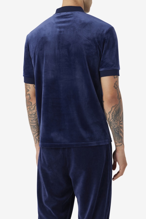 Fila Fil A Navy Devon Velour Polo