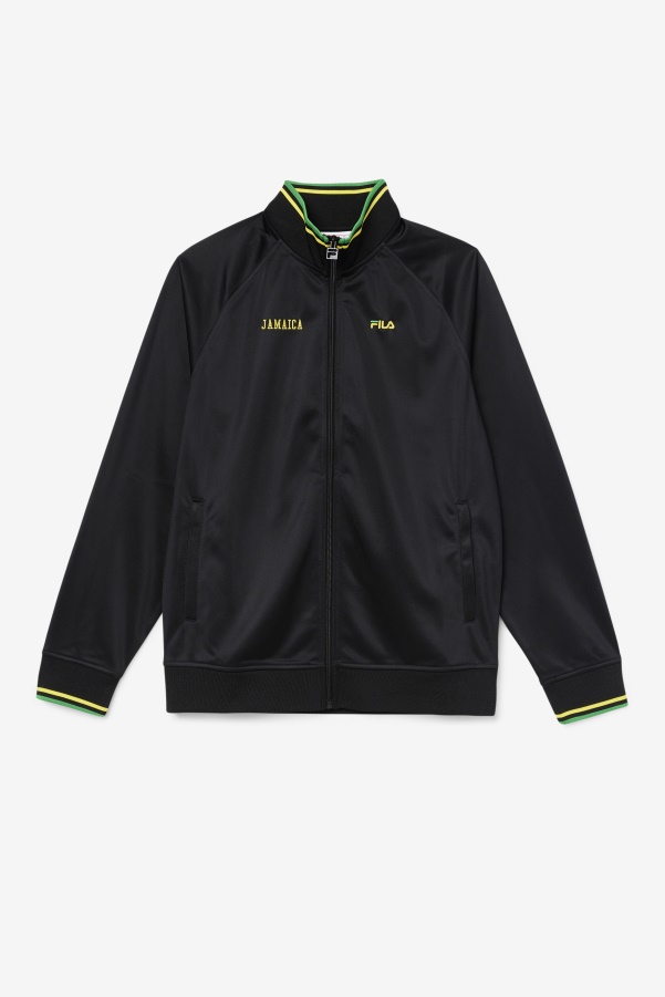 Black/Yellow/Fern Green Fila Jamaica Track Jacket