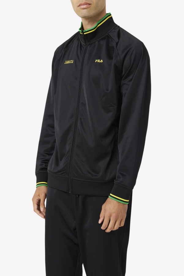 Black/Yellow/Fern Green Fila Jamaica Track Jacket