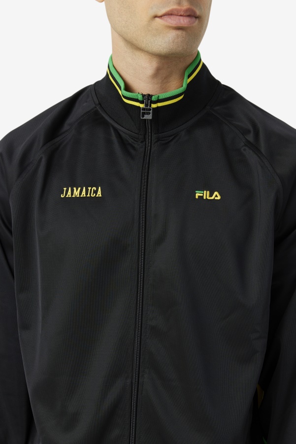 Black/Yellow/Fern Green Fila Jamaica Track Jacket