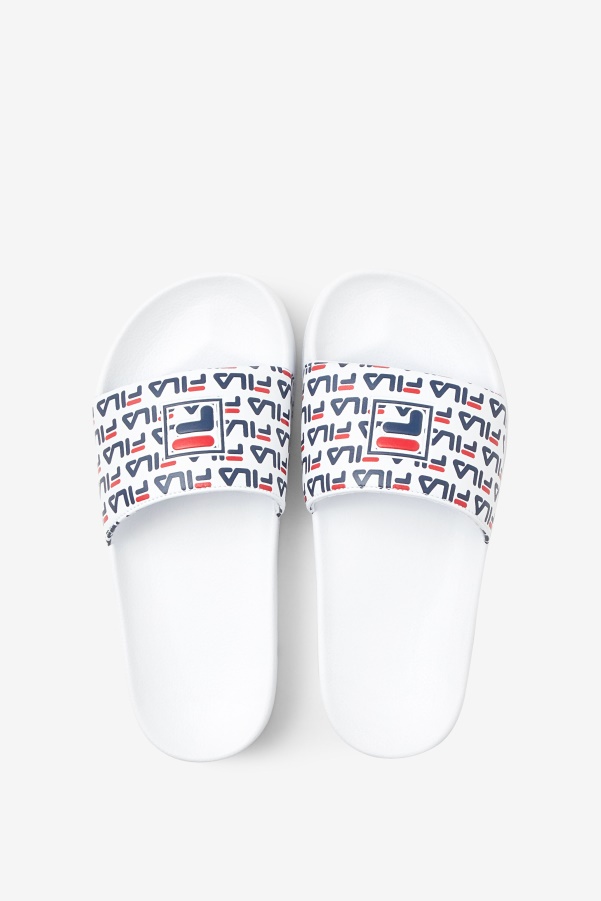 White/Navy/Red Fila Women's drifter mood 2