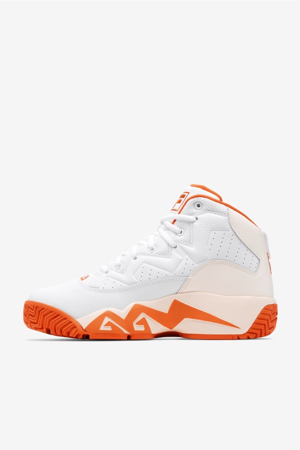 White/Mandarin Red/Gardenia Men's MB Fila