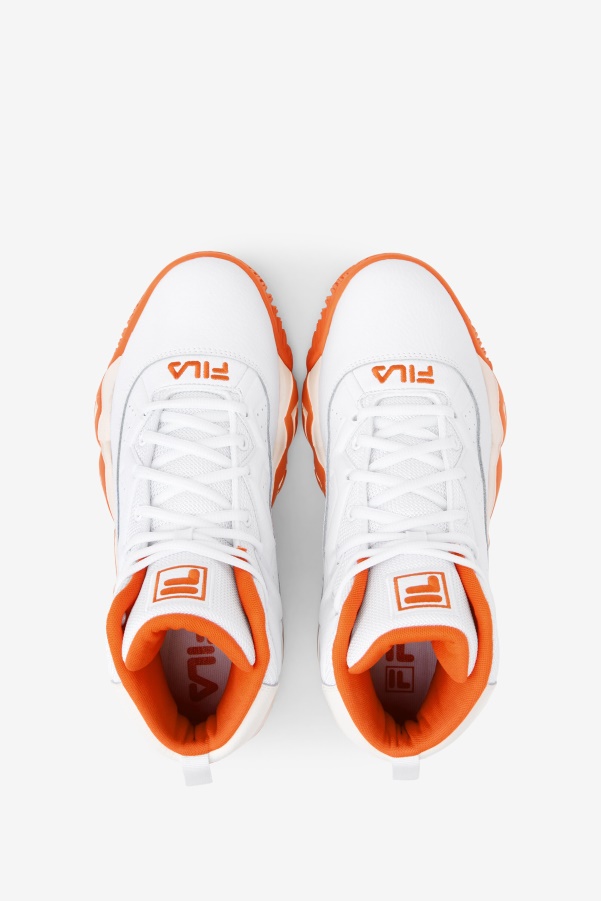 White/Mandarin Red/Gardenia Men's MB Fila
